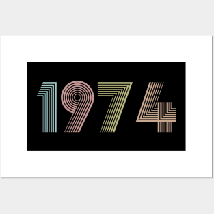 Vintage 1974 45th Birthday Gift idea Men Women Posters and Art